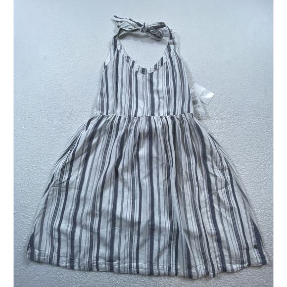 Roxy Halter Dress Blue/ White Striped Womens XL - Picture 1 of 7